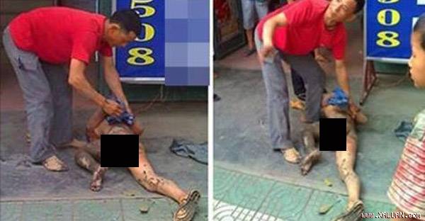 Phát hiện ‘trai lạ’ ở nhà cùng vợ: Trói chân tình địch, kéo lê trên đường.