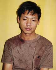 Tran Van Dau bi bat ngay sau khi gay an (anh VTC)
