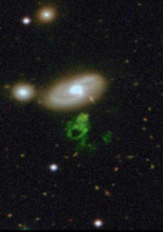 Hanny's Voorwerp và thiên hà IC 2497.