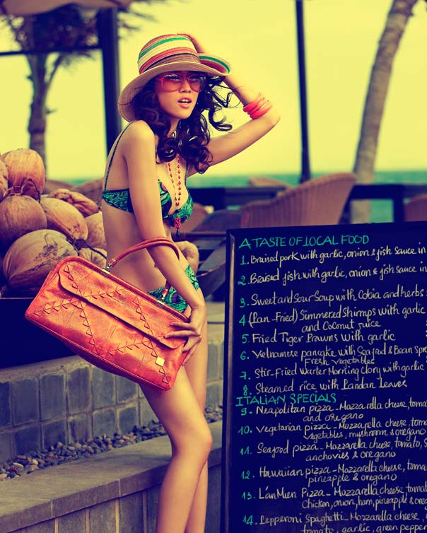 Siêu mẫu Thu Hằng phô eo cực thon, Thời trang,   thu hằng, bikini, nóng, gợi cảm, hè 2010