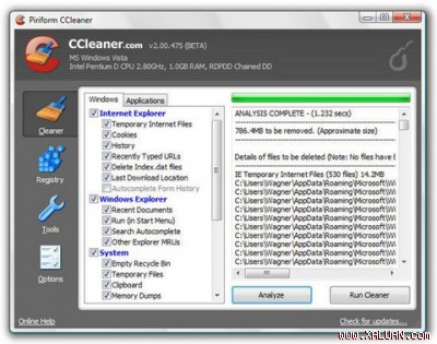 CCleaner phần mềm dọn rác máy tính tốt nhất