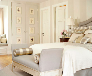 bed with chaise lounge at the end