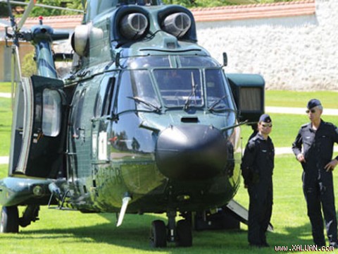 Chiếc trực thăng suýt nữa gây tai họa cho Thủ tướng Đức. Ảnh: DPA