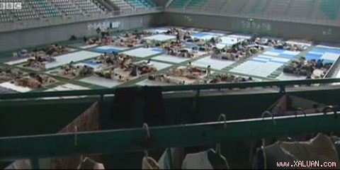 Khung cảnh một khu sơ tán ở gần Fukushima.