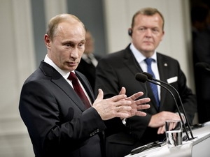 Ông Putin thẳng thắn đưa ra quan điểm trong chuyến công du Đan Mạch (Nguồn: AFP/TTXVN).