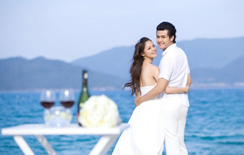 Ảnh cưới cực kỳ lãng mạn của Vĩnh Thụy và Tuyết Ngọc