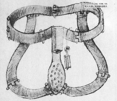 Chiếc đai trinh tiết rất thịnh hành thời trung cổ tại châu Âu.