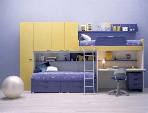 Nhà lắm con, giường cần thêm "tí hon", Nhà đẹp, giuong tang, nha chat, nha be, nha hep, nha dep