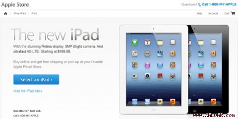  The new iPad là tên gọi chính thức được Apple sử dụng trên website.