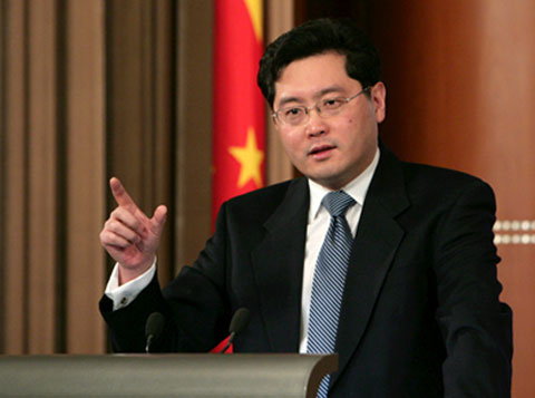 Phát ngôn viên Bộ Ngoại giao Trung Quốc Tần Cương. Ảnh: fmprc.gov.cn