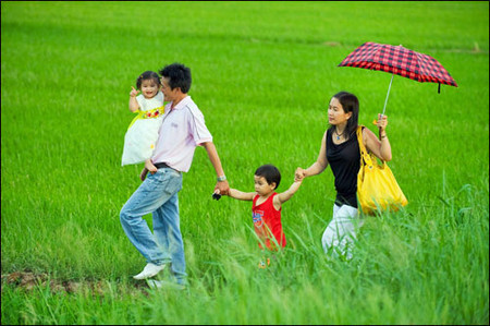   Tôi có một gia đình hạnh phúc, tất cả là nhờ có vợ yêu quí của tôi.