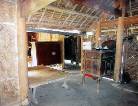 Gian bếp của gia đình đồng chí Lê Hồng Phong, ở Hưng Thông, Hưng Nguyên.