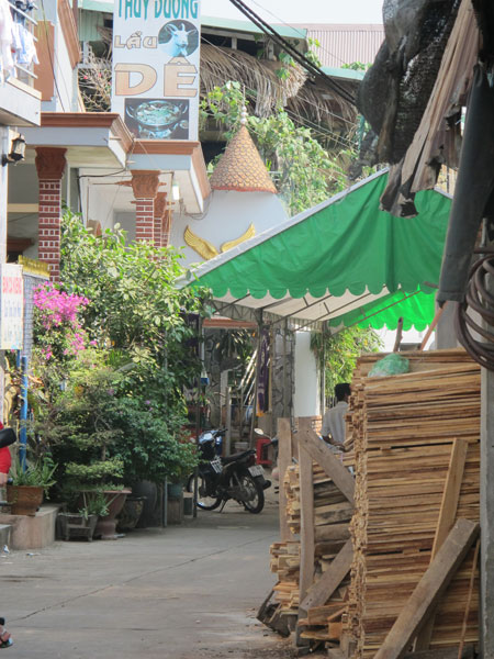 Căn nhà nơi bà Xê bị giết.