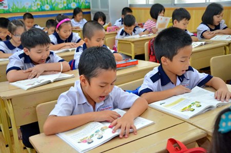 Học sinh một trường tiểu học tại TP HCM Ảnh: TẤN THẠNH