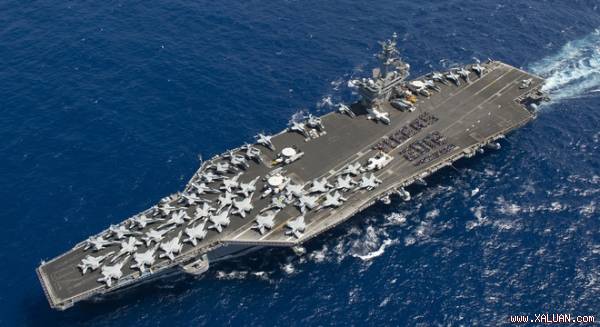 Tàu sân bay USS Carl Vinson của Mỹ. Ảnh: CNR.