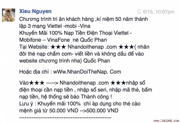 Một hình thức lừa đảo đang phát tán trên Facebook