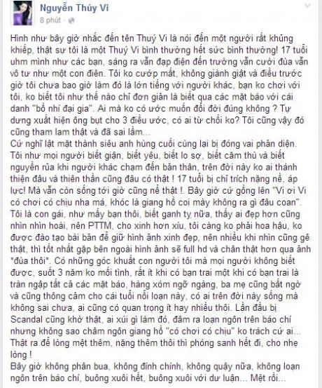 Hình ảnh trên trang cá nhân của cô