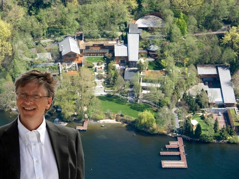 Bill Gates chi rất nhiều tiền để có được một căn biệt thự tiện nghi, sang trọng và xa xỉ.