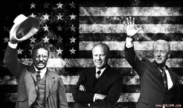 Ba nhà lãnh đạo: Theodore Roosevelt, Gerald Ford, Bill Clinton