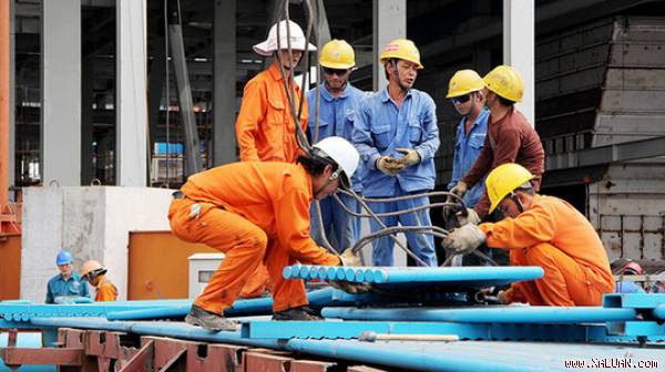 Công nhân lao động trên công trường. ( Ảnh minh họa)
