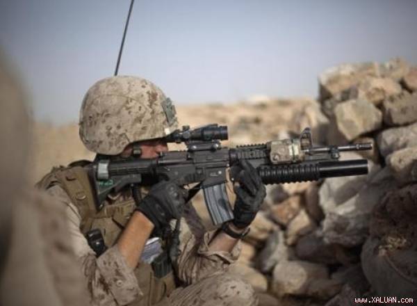 Binh sĩ lính thủy đánh bộ Mỹ. Ảnh: AP.