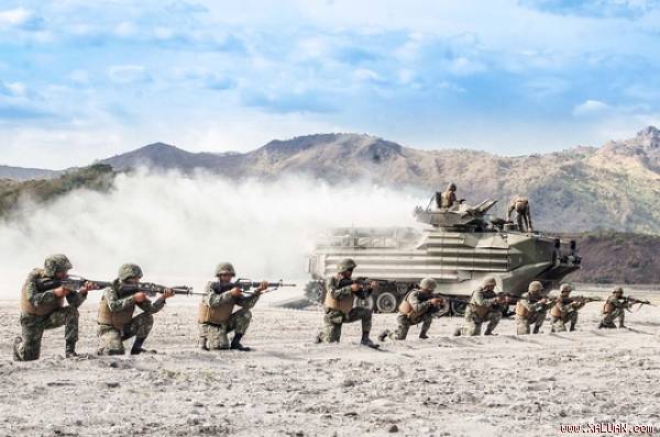 Binh lính Mỹ - Philippines trong cuộc tập trận chung Balikatan năm 2015Ảnh: SUBIC BAY NEWS