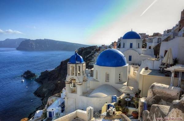 Khung cảnh đảo Santorini xinh đẹp