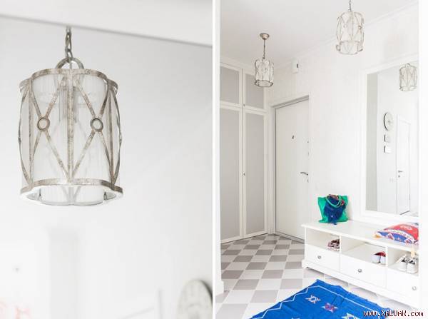 Đèn chiếu sáng được chọn lựa kiểu dáng cổ điển để mang đến nét đẹp cuốn hút, độc đáo cho khoảng nhỏ này.