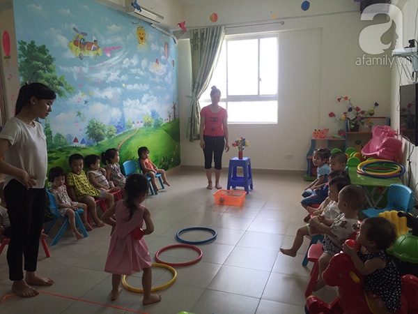 cô giáo mầm non Một trong những hoạt động của lớp học nơi cô Vân Anh công tác