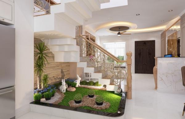 Nhà 3 tầng 100 m2 phong cách bán cổ điển