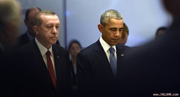 Tổng thống Thổ Nhĩ Kỳ Erdogan (trái) và Tổng thống Mỹ Obama.