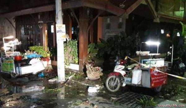 Quang cảnh vụ nổ tại thị trấn Hua Hin