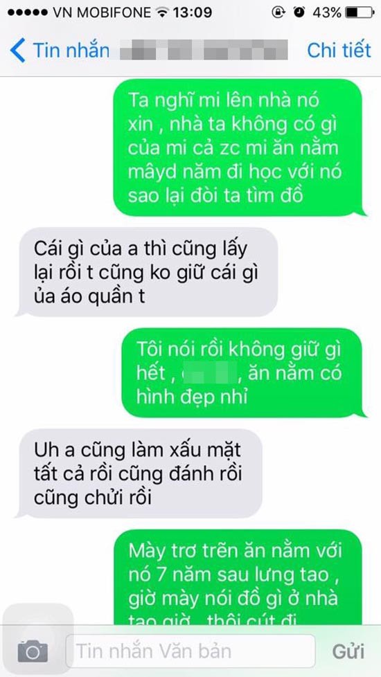 Đoạn đối thoại giữa hai vợ chồng.