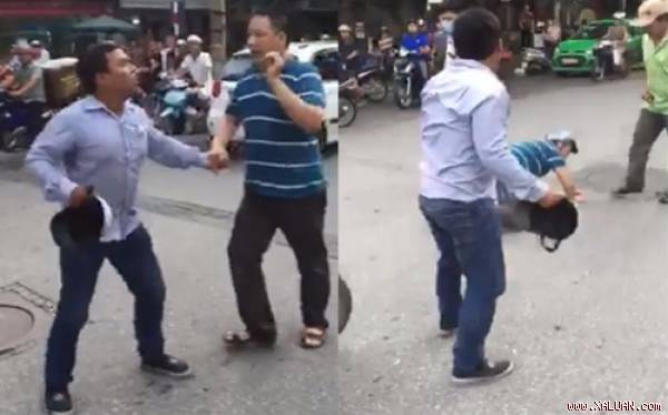 Va chạm giao thông trong lúc có hơi men, 2 tài xế lao vào ẩu đả
