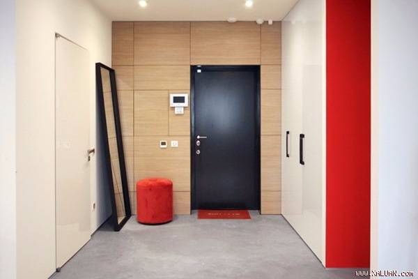Căn hộ 56m2 đẹp cá tính với điểm nhấn màu đỏ
