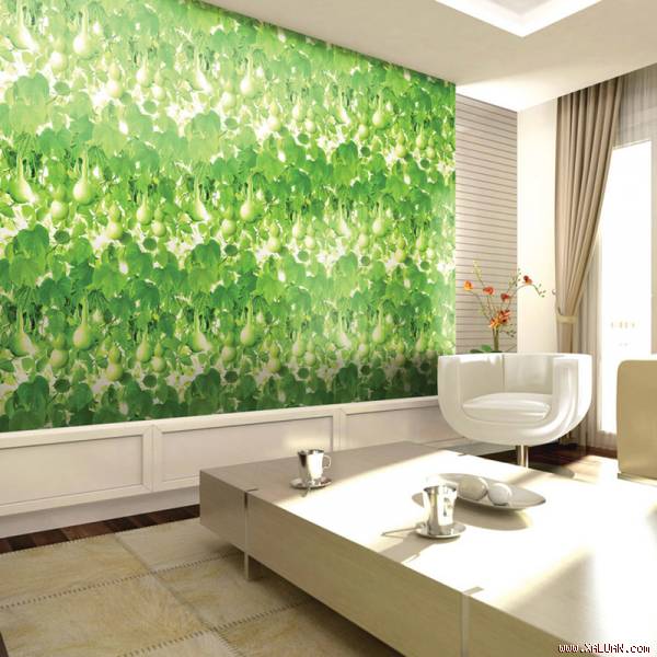 Giấy dán tường màu xanh.