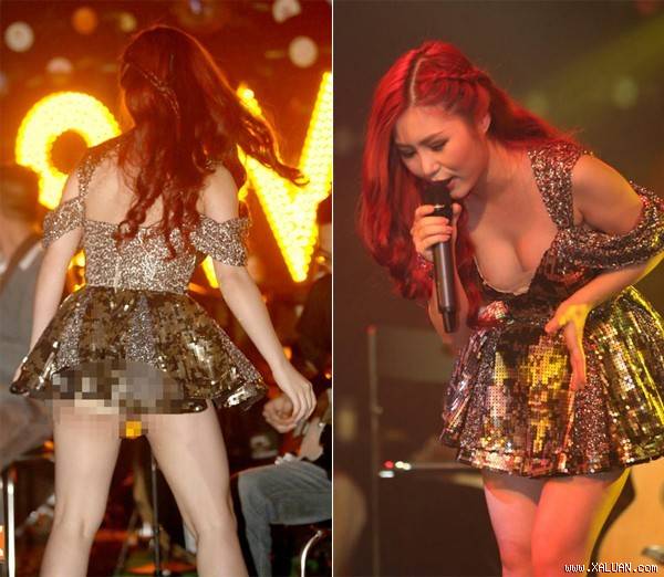 Trong một chương trình có Hương Tràm biểu diễn, cô chọn bộ sequin như công chúa. Tuy nhiên, cô không biết rằng, mỗi khi cúi thấp hay xoay người, cô bị lộ gần như trọn vòng một và vòng 3.