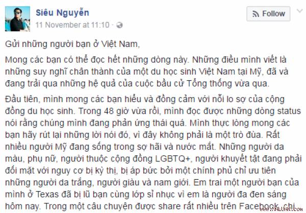 Du học sinh Việt ở Mỹ bị tấn công sau bầu cử