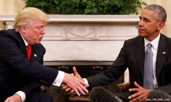   Tổng thống Mỹ đắc cử Donald Trump hôm 10/11 gặp mặt Tổng thống Barack Obama tại Nhà Trắng. Ảnh: Fox News