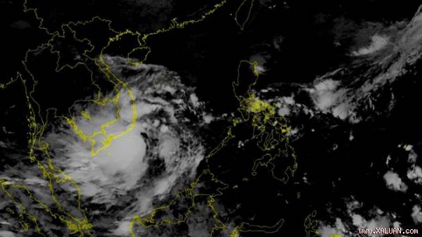 Vị trí Áp thấp nhiệt đới hiện tại. Ảnh: Trung tâm dự báo Khí tượng thủy văn Trung ương