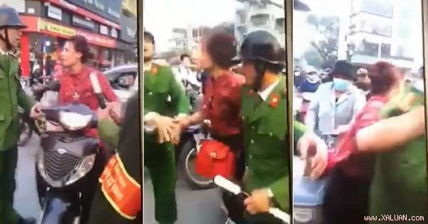 Nữ tài xế xưng ’mày - tao’, chửi bới, thóa mạ lực lượng chức năng. (Ảnh cắt từ clip)