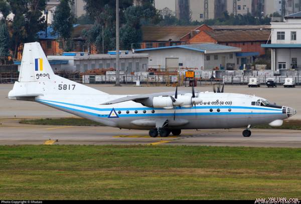 Một chiếc máy bay Shaanxi Y-8B của không quân Myanmar. Ảnh: PLANE SPOTTERS