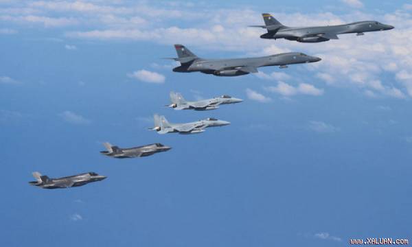 Máy bay Mỹ phô diễn sức mạnh trên bán đảo Triều Tiên. Ảnh minh họa: US Air Force.