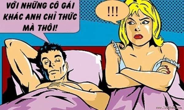 Vợ tức giận vì chồng không ngủ với những cô gái khác