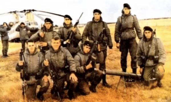 Lực lượng đặc nhiệm Argentina trên quần đảo Falkland. Ảnh: Wikipedia.