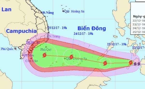 Dự báo thời tiết 23.12: Bão số 16 “phi mã’ vào Biển Đông, Hà Nội “bừng ấm” 14 độ