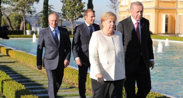 Lãnh đạo Nga, Pháp, Đức, Thổ Nhĩ Kỳ gặp nhau tại Istanbul bàn về Syria. Ảnh: Sputnik