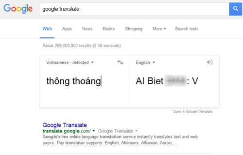 Giật Minh Với Cach Google Dịch Từ Thong Thoang Sang Tiếng Anh