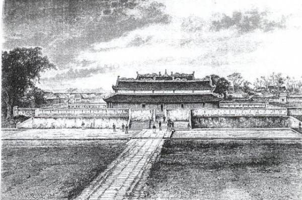 Điện Kính Thiên của Hoàng thành Thăng Long được xây trên ngọn núi Nùng.