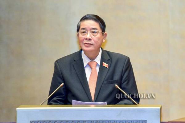 Chủ nhiệm UB Tài chính, Ngân sách Nguyễn Đức Hải trình bày báo cáo giải trình, tiếp thu dự án Luật Quản ls thuế (sửa đổi)